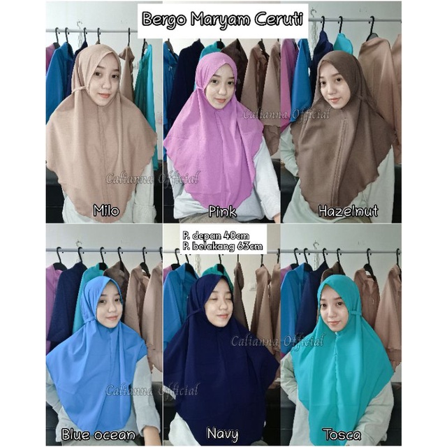 Hijab Bergo Maryam Ceruti/ Hijab Bergo/ Bergo Ceruti