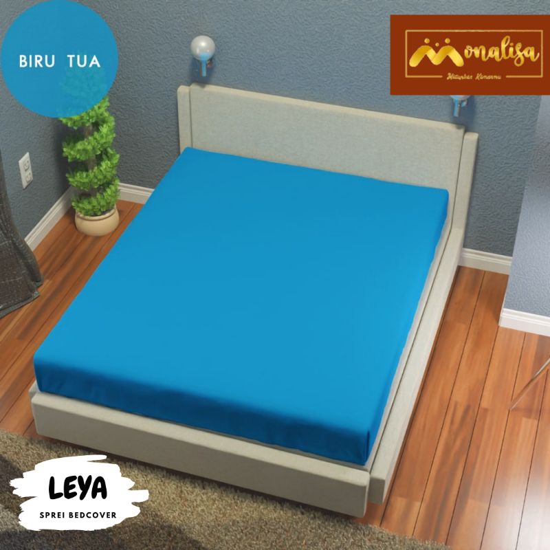 MONALISA Sprei Waterproof 180x200 King Size anti ompol-Biru Tua