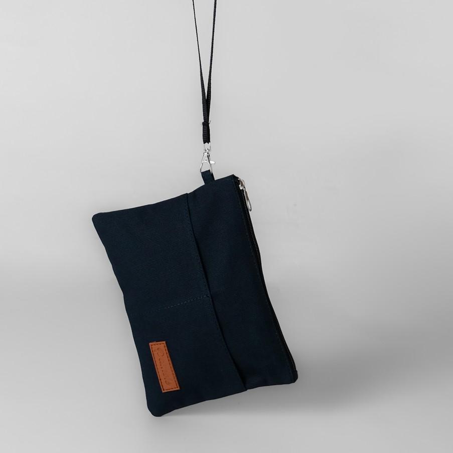 ➭ Pamole - Pouch Kekinian Bahan Kanvas Penutup Resleting ➦