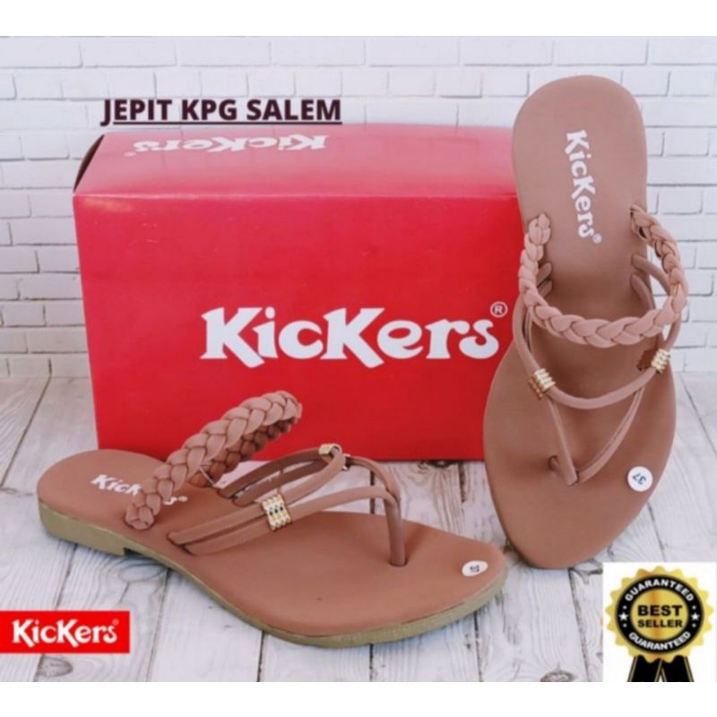 sandal japit wanita Kickers // sandal teplek kepang wanita //!sandal flat