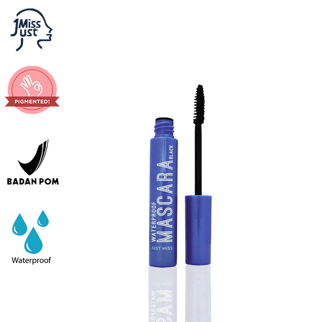 Just Miss Maskara Tahan Air 10 ml Waterproof Mascara Pelentik Bulu Mata BPOM JUS Hitam