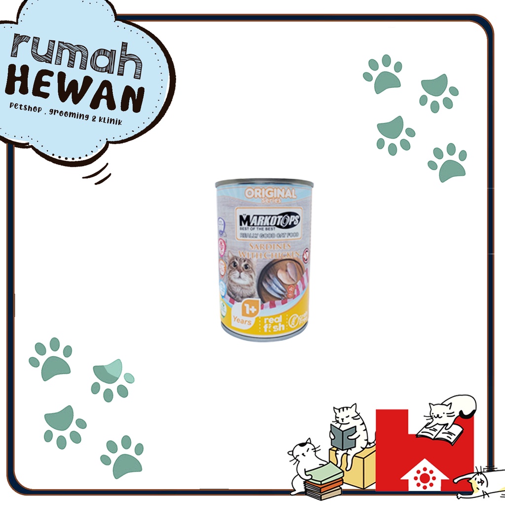 Markotops Kaleng 400gr / Makanan Kucing Wet Food Markotop Basah 400 gr