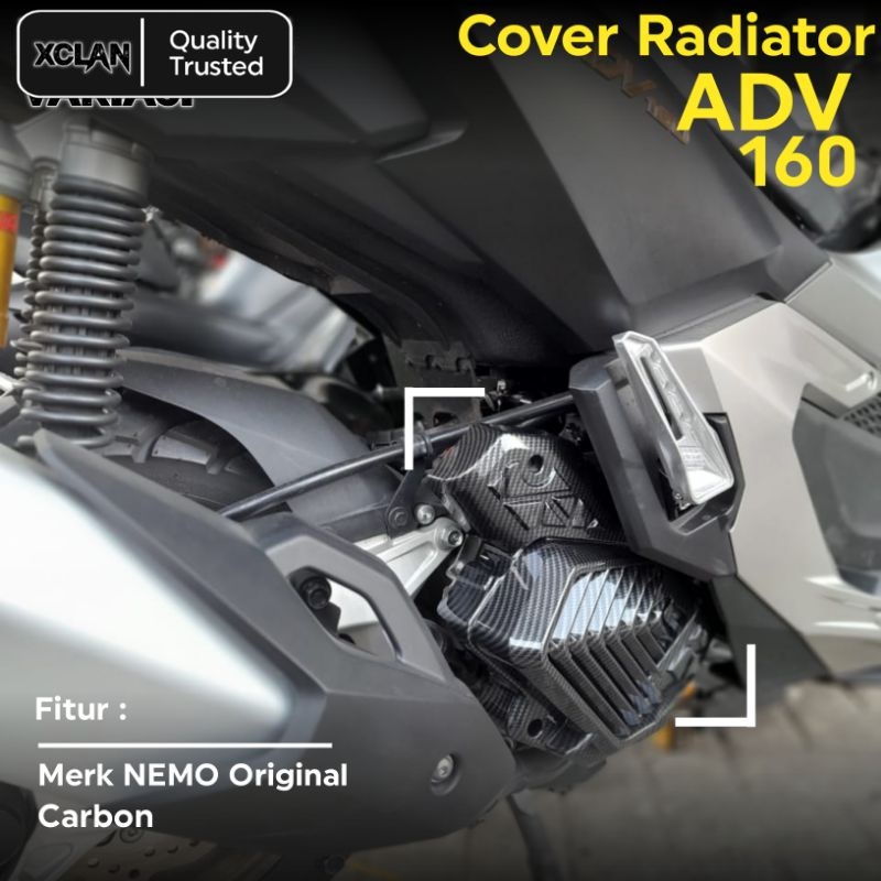 Cover Radiator ADV 160 Carbon Cover Tutup Radiator ADV 160 Carbon Nemo (COD)