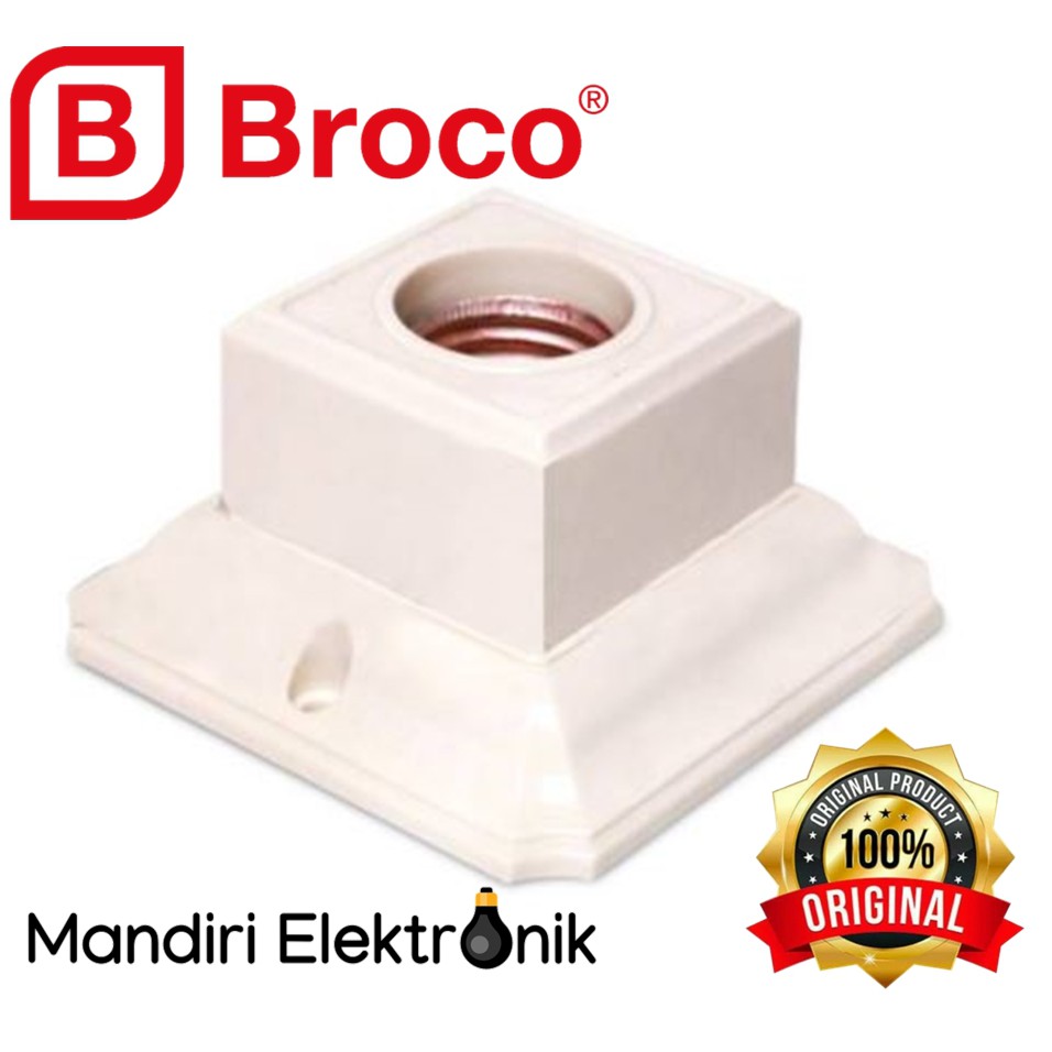 Fitting Plafon Broco 1210 - Fitting Lampu Tempel Broco - Fitting Kotak 1210 Broco