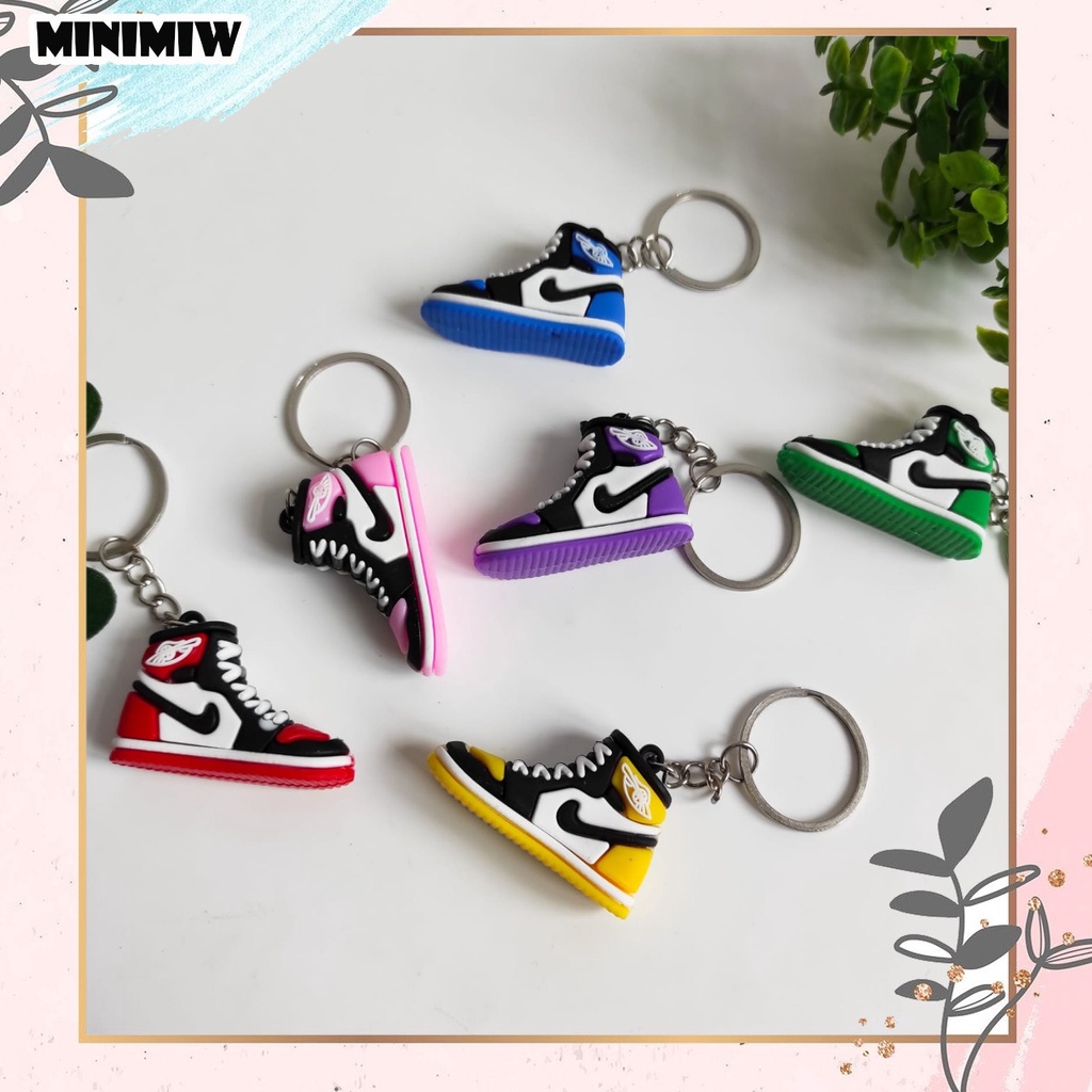 GANTUNGAN KUNCI KARET SEPATU / RUBBER KEYCHAIN NIKE AIR JORDAN  LUCU UNIK MURAH