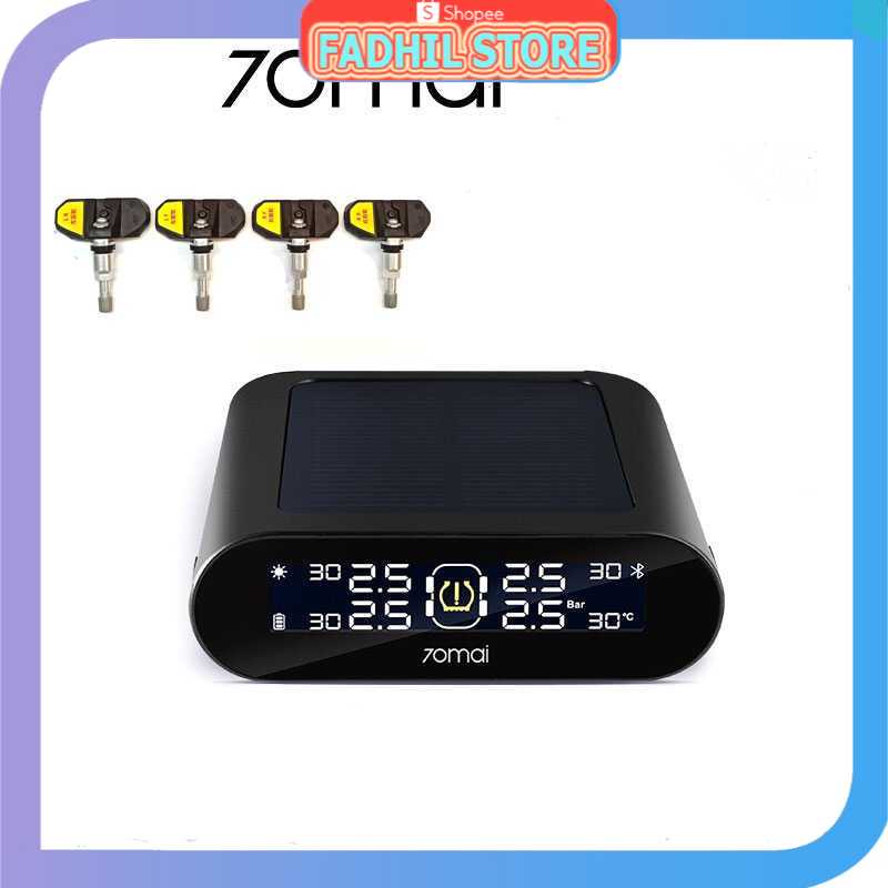 Xiaomi 70mai Midrive Monitoring Tekanan Ban Mobil TPMS Solar Power T01