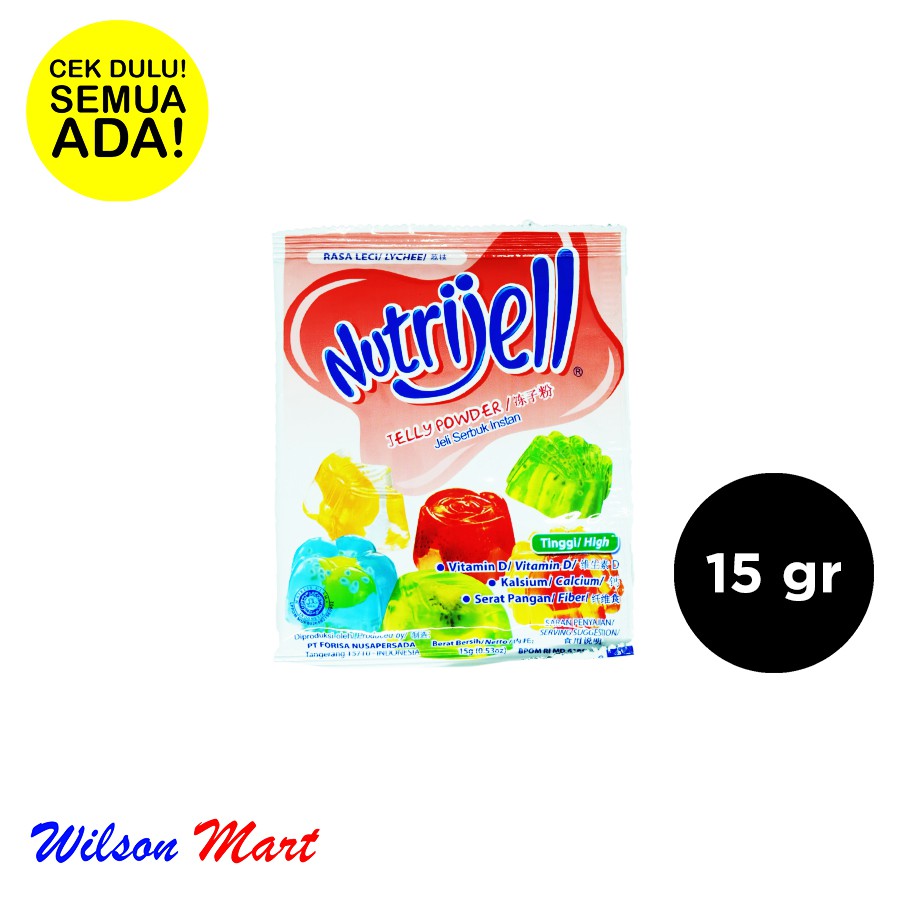 

NUTRIJELL JELLY POWDER RASA LECI LYCHEE 15 GRAM