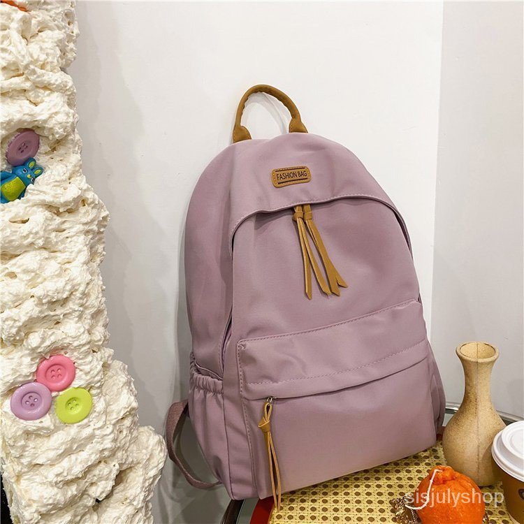 #Sisjuly# Ransel Wanita Baru Tas Sekolah Berkapasitas Besar Siswa Sekolah Menengah Ransel Kasual Sed