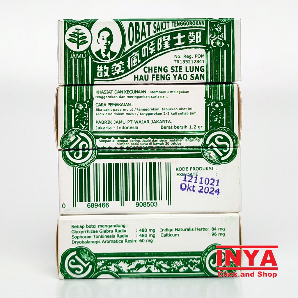 CHENG SIE LUNG HAU FENG YAO SAN 1.2gr - Obat Sariawan &amp; Tenggorokan