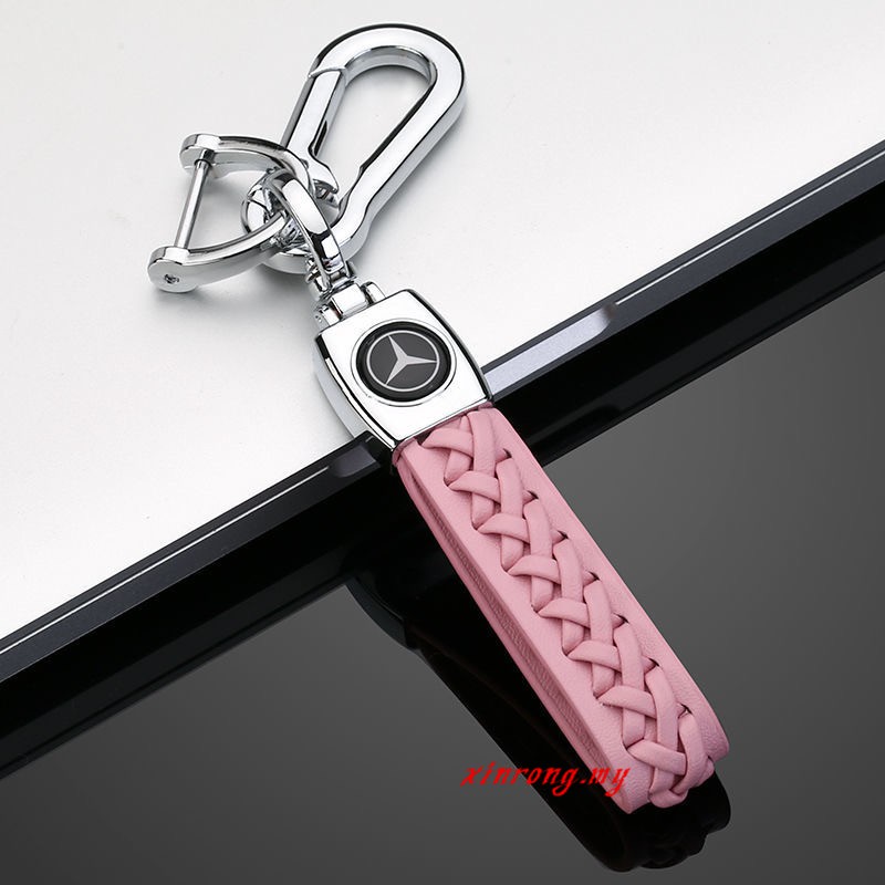 Leather Keychain Car Keychain Keyfob Car Logo Keychain for Mercedes-Benz Honda Toyota Nissan Mazda