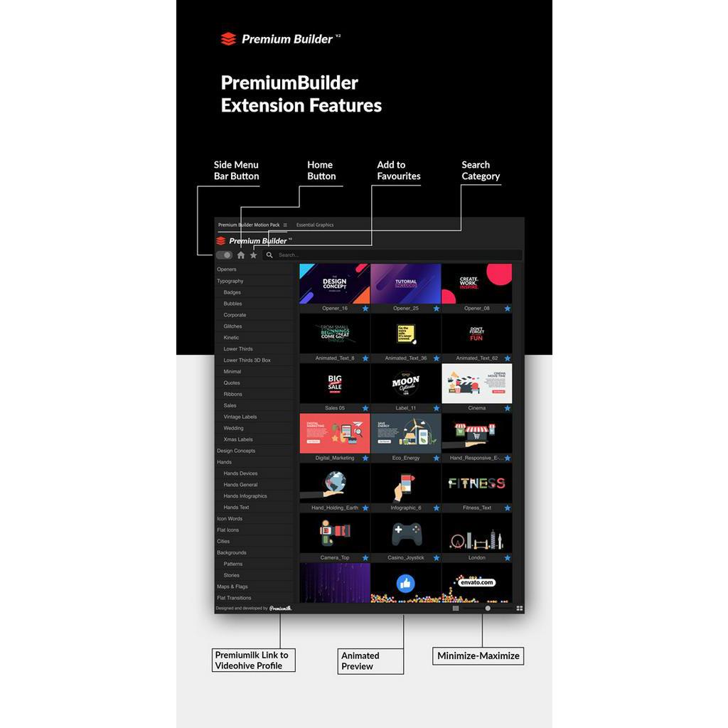 Premium Builder - Motion Pack V3 - Premiere Pro (Extension)