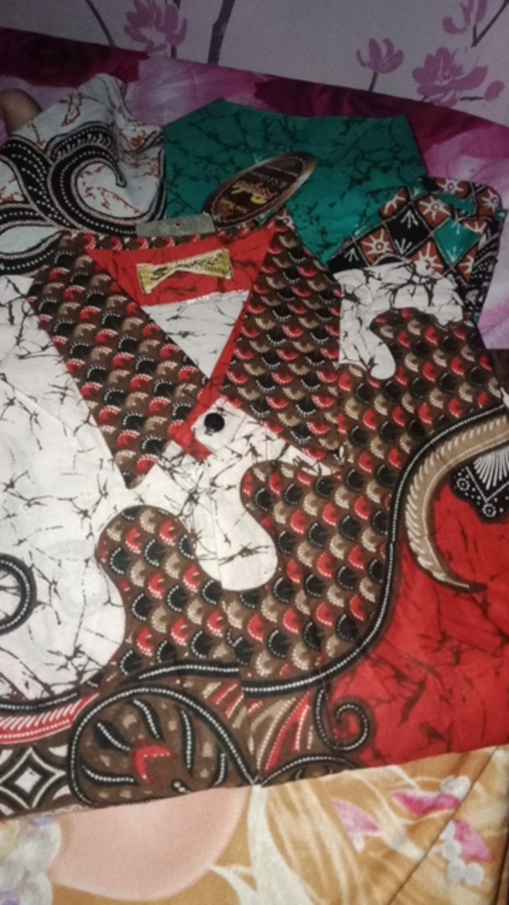 Hem Batik Pria Lengan Pendek Motif Lung & Wahana Bayar Ditempat ( Cod )