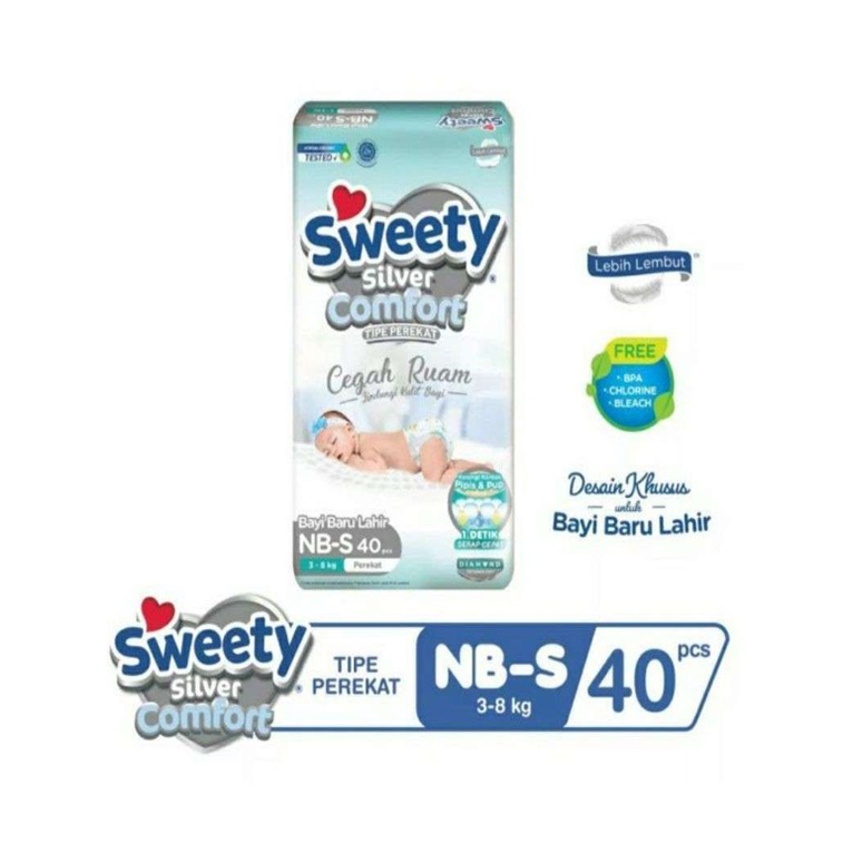 Sweety Silver Comfort Tipe Popok Perekat NB - S40