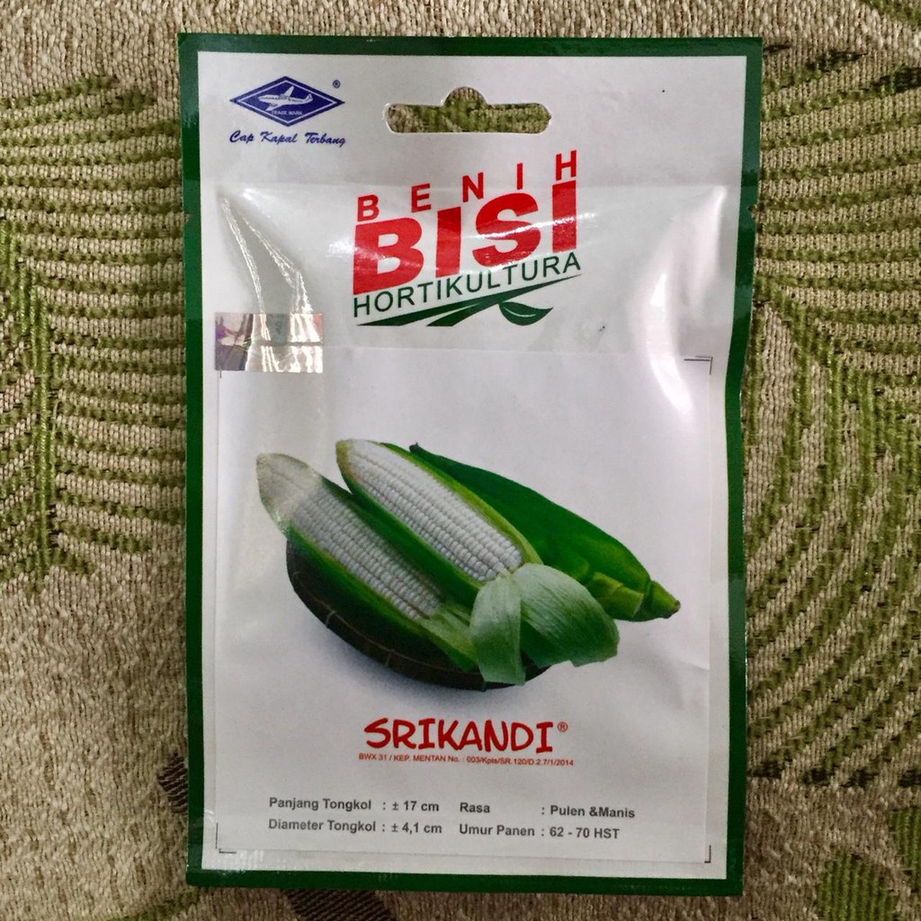 Benih Bibit Jagung Pulut Putih SRIKANDI Waxy Corn Bisi HG Cap Kapal Terbang kemasan asli