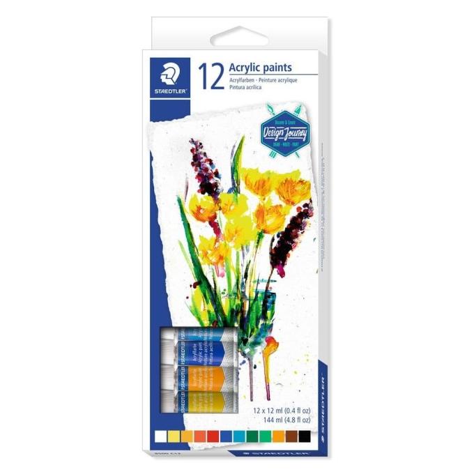

] WATER COLOUR PAINT TUBES 12C STAEDTLER/ CAT AIR