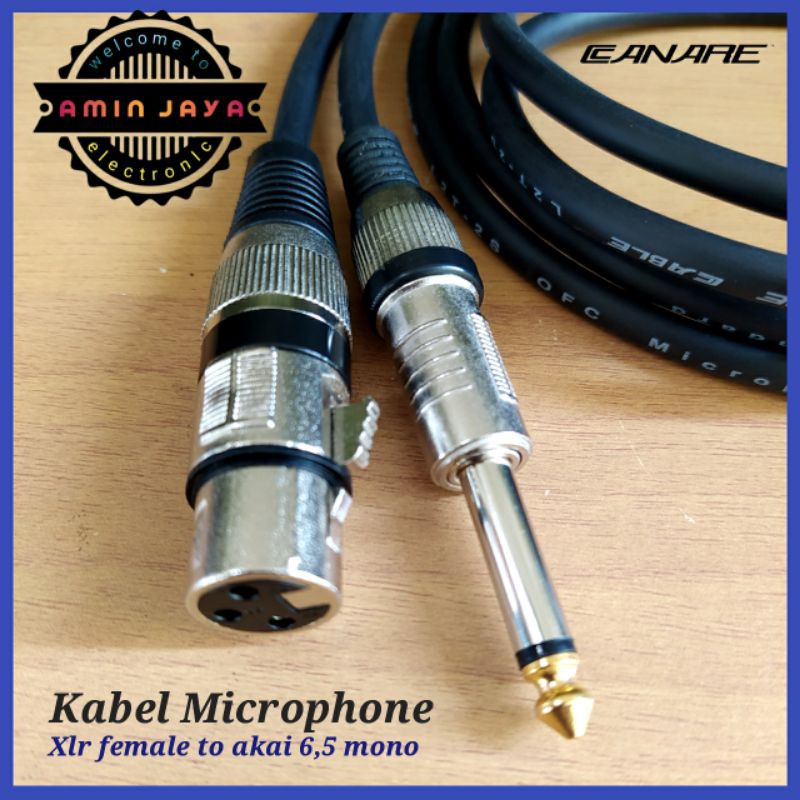 kabel mic kabel microphone jack xlr female to jack akai