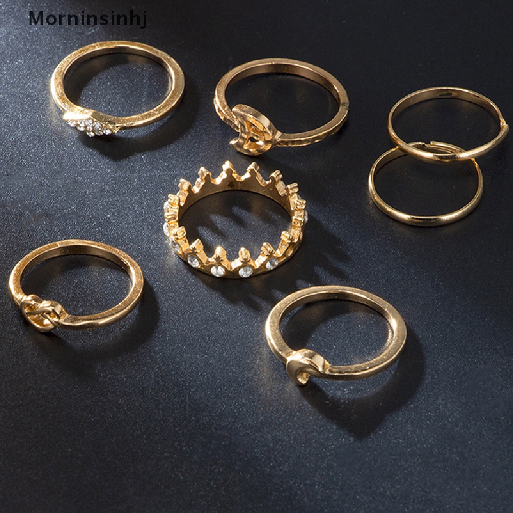 Mornin 13pcs /set Wanita Stack Rings Above Knuckle Rings Rtro Desain Sederhana Perhiasan Hadiah