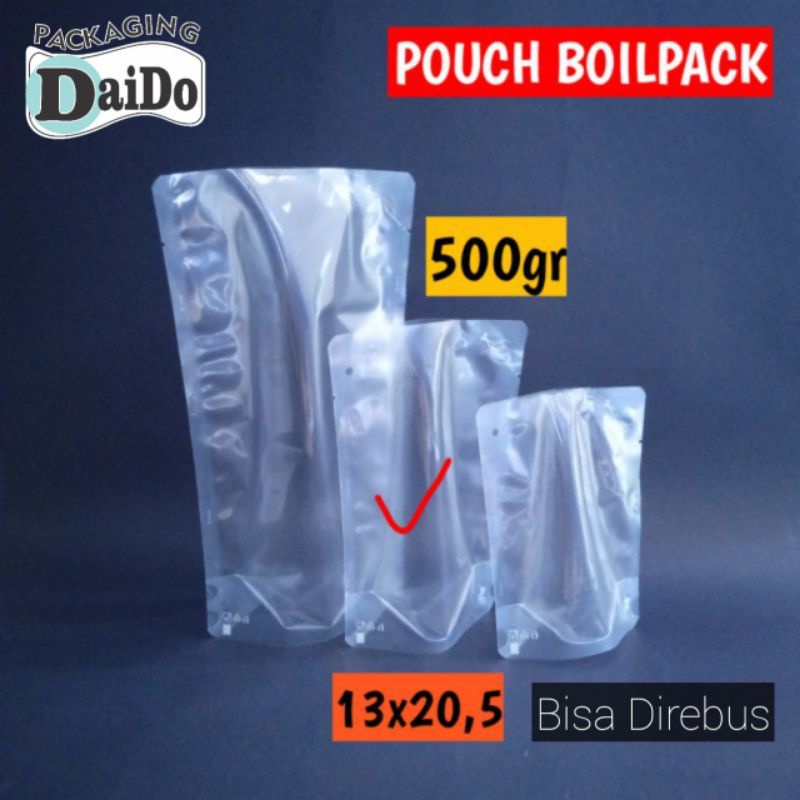 POUCH BOILPACK 500gr KEMASAN PLASTIK MAKANAN DAPAT DIPANASKAN