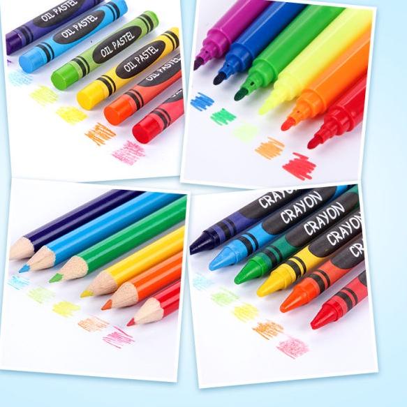 

TERBARU ART Set Crayon 280pcs Warna Alat Menggambar dan Mewarnai Hadiah Anak Anak Crayon Set GF6*