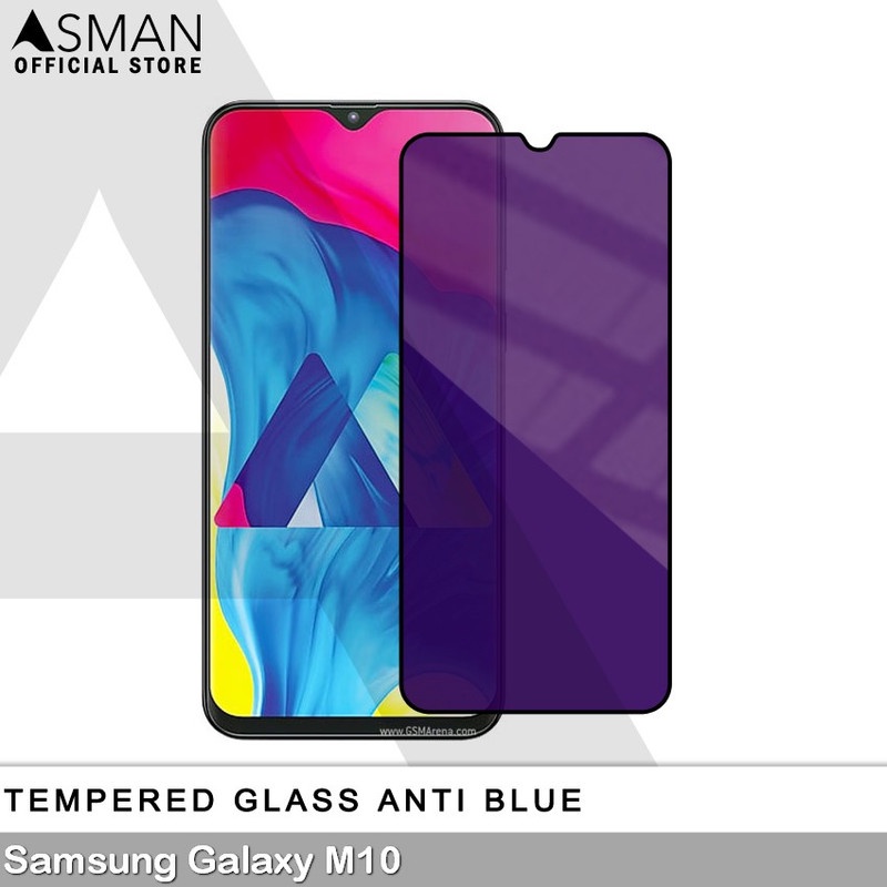 Tempered Glass Blue Light Full Lem Samsung Galaxy M10 Anti Radiasi Screen Protector