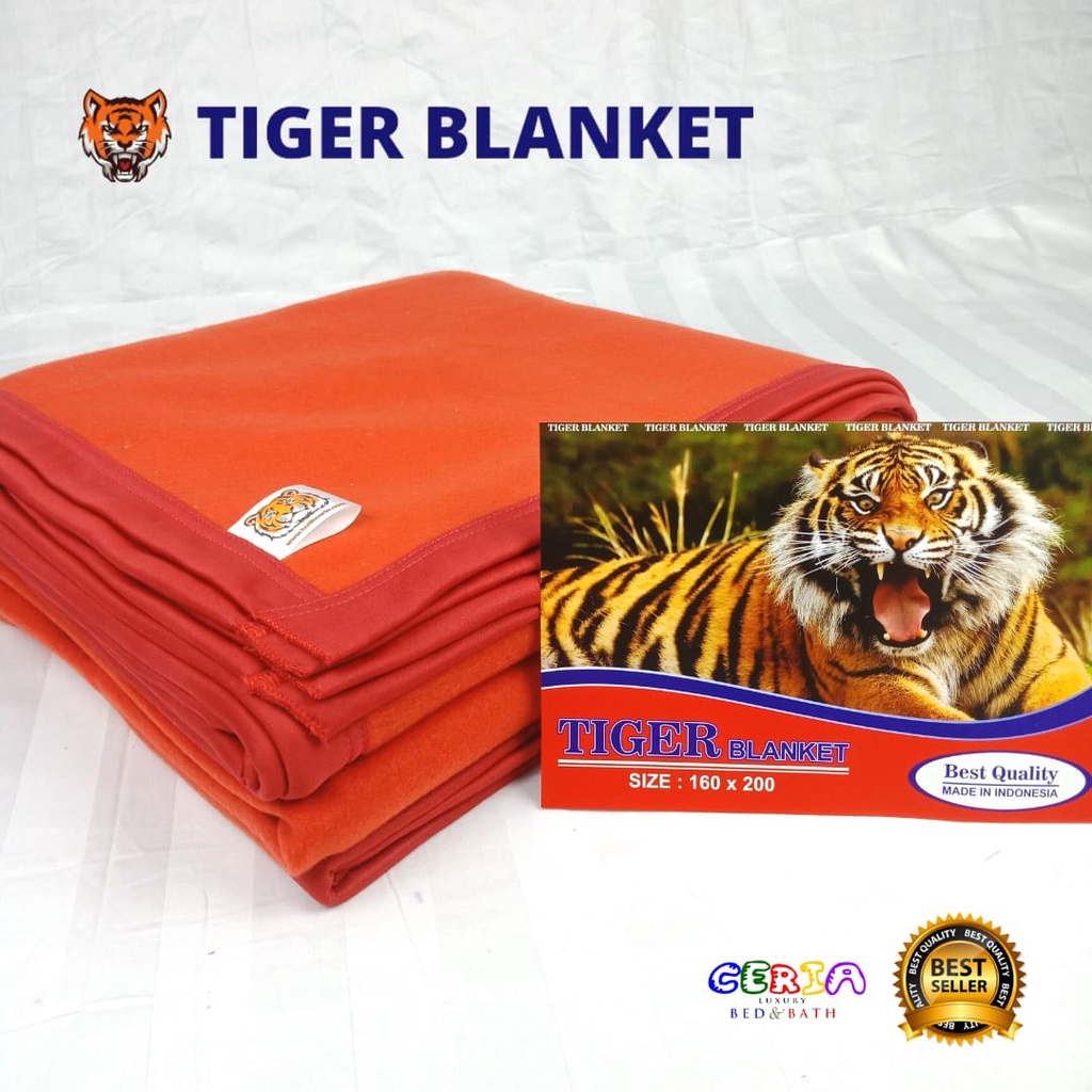 Blanket Selimut Dewasa Polos Standar Hotel Tiger Size 160X200 Merah