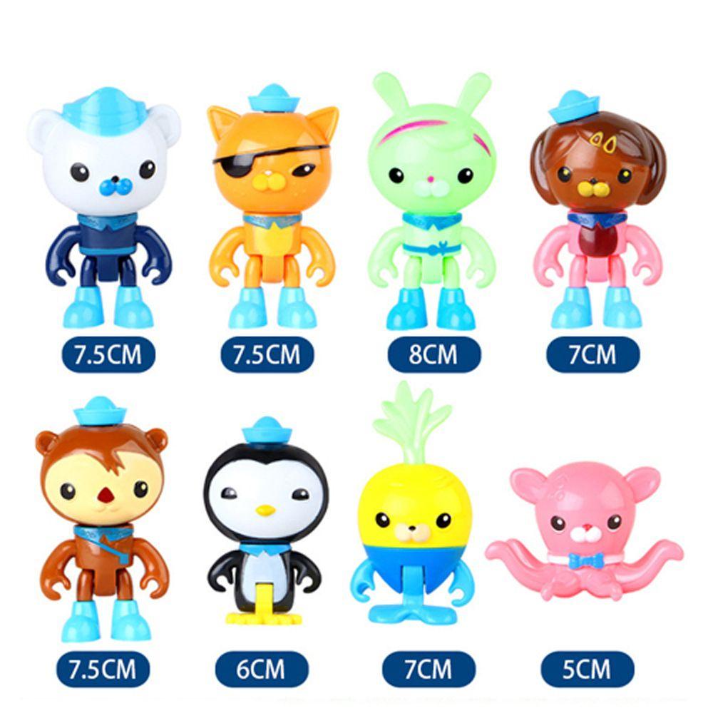 NEEDWAY Action Figure Tweak 8pcs/ Mainan Figure Pesoot Shellington Dashi Ocean Adventure Team
