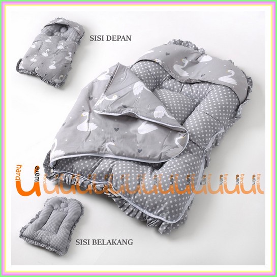 Selimut Bayi Preloved Kasur Bayi Sleepingbag  Dengan Selimut Topi Bahan Tebal Dan Lembut