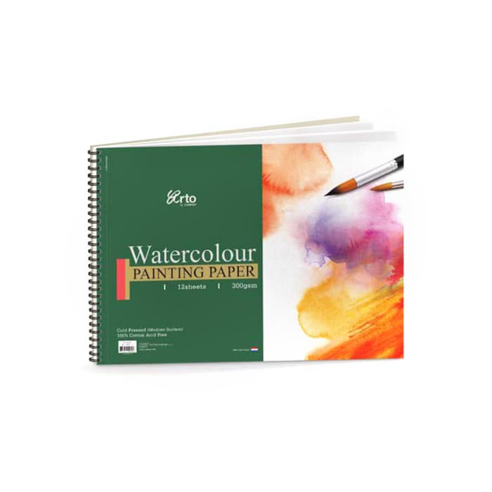 

Lyra Sketch Book - Kiky Sketch Book - Papan Tulis Gambar Arto Wire-O Watercolour Paper A4 (300 Gsm,