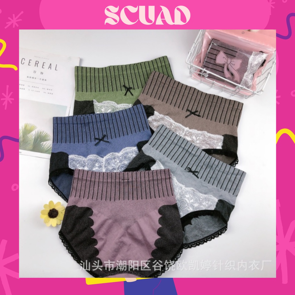 Celana Dalam Wanita Tinggi Renda CD Underwear Panties CD32