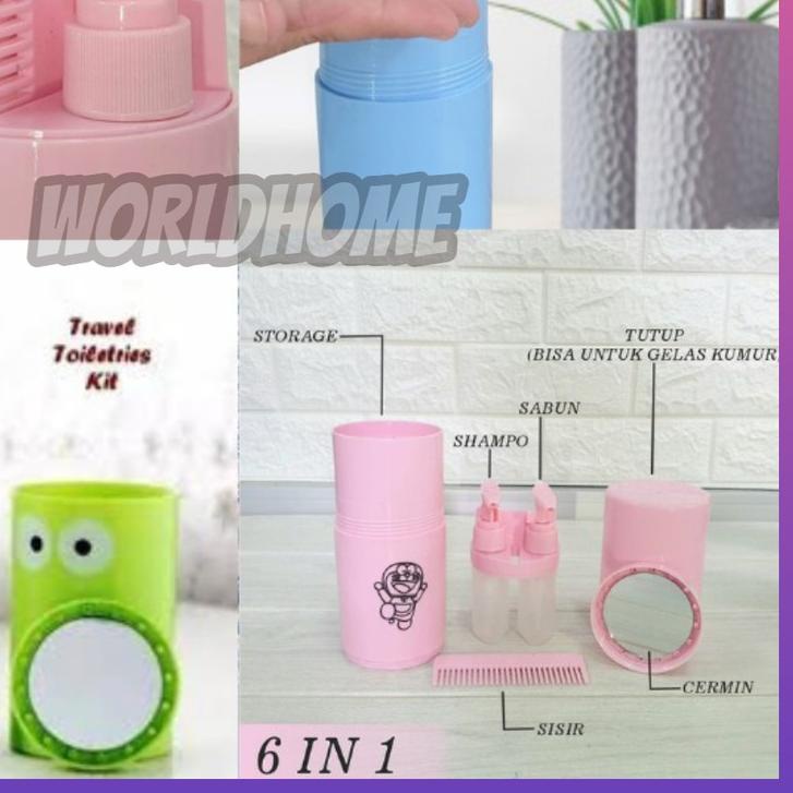 Wh - Travel Toiletries Kit Peralatan Toilet Travel - Toiletries Bag Alat Alat Mandi / Kebersihan