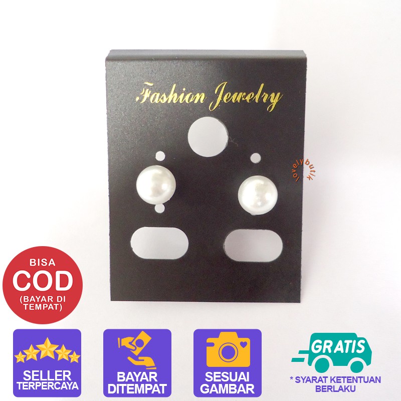 Lovelybutik - Anting Tusuk Pearl Mutiara Putih Earring Mutiara Tindik Wanita Anting Mutiara murah