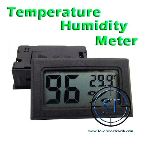 Hygrometer Plus Thermometer LCD Digital Sensor Kelembaban Suhu Humidity Tanpa Kabel Kelembapan Temperatur Suhu Ruangan Akurat Tetas Telur Kulkas Kamar Layar Digital LCD