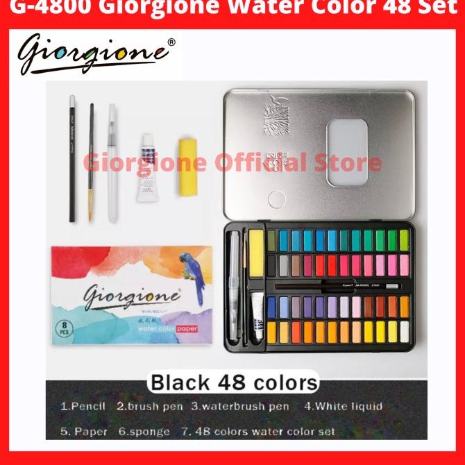 

BISA COD G-4800 Giorgione Water Color Paint Set 48 Warna Cat Air Kuas Lukis/CAT AKRILIK SET/CAT AKRILIK SET 24 WARNA/CAT AKRILIK PASTEL/CAT AIR/CAT AIR LUKIS SET/CAT AIR GIOTTO/KUAS LUKIS 1 SET/KUAS LUKIS KECIL/KUAS LUKIS LENGKAP/KANVAS LUKIS/KANVAS LUKIS