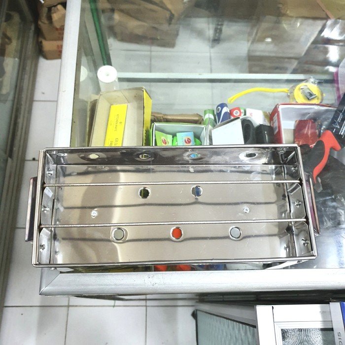 Panggangan Bakaran Sate Bahan Stainless 26x12x10cm