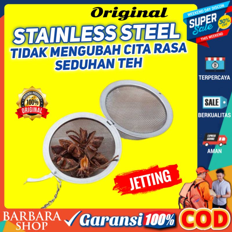 Filter Saringan Teh Stainless Celup Bulat Bola Reusable Tea Infuser Strainer JETTING Peralatan Dapur