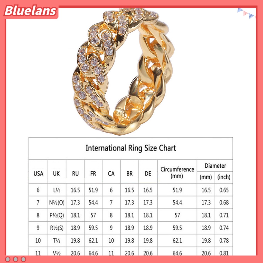 Bluelans Cincin Bahan Alloy Model Twisted Aksen Cubic Zirconia Untuk Hadiah