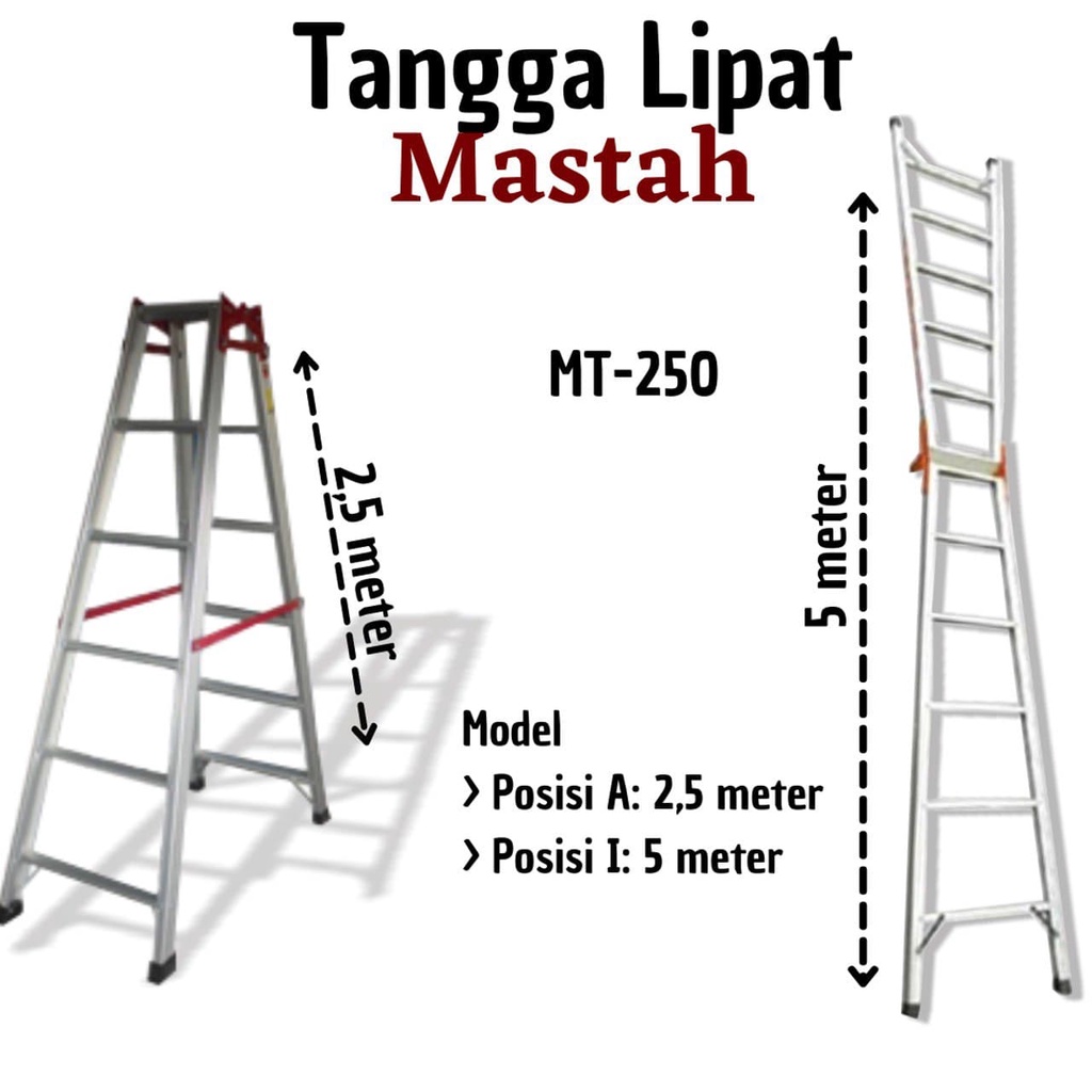 Tangga Lipat Aluminium MASTAH 250 CM