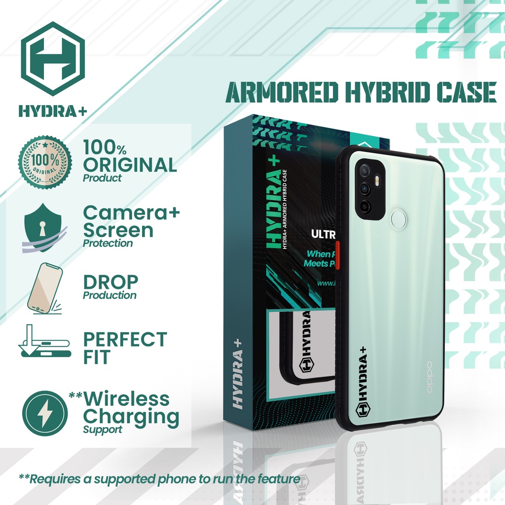 HYDRA+ OPPO  A53 Armored Hybrid Case - Casing Hardcase Soft