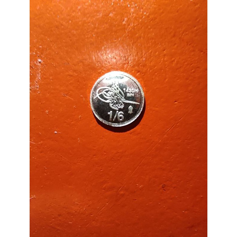 Koin Perak Silver Coin 1/6 1 / 6 Daniq Dirham IMN 0.518 gram