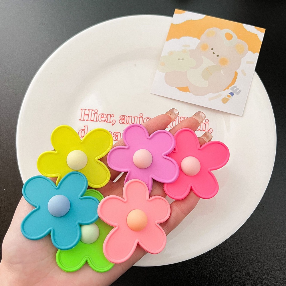 Woman Korea Lucu Manis Permen Warna Neon Desain Bunga Jepit Rambut BB Hairpin Aksesoris