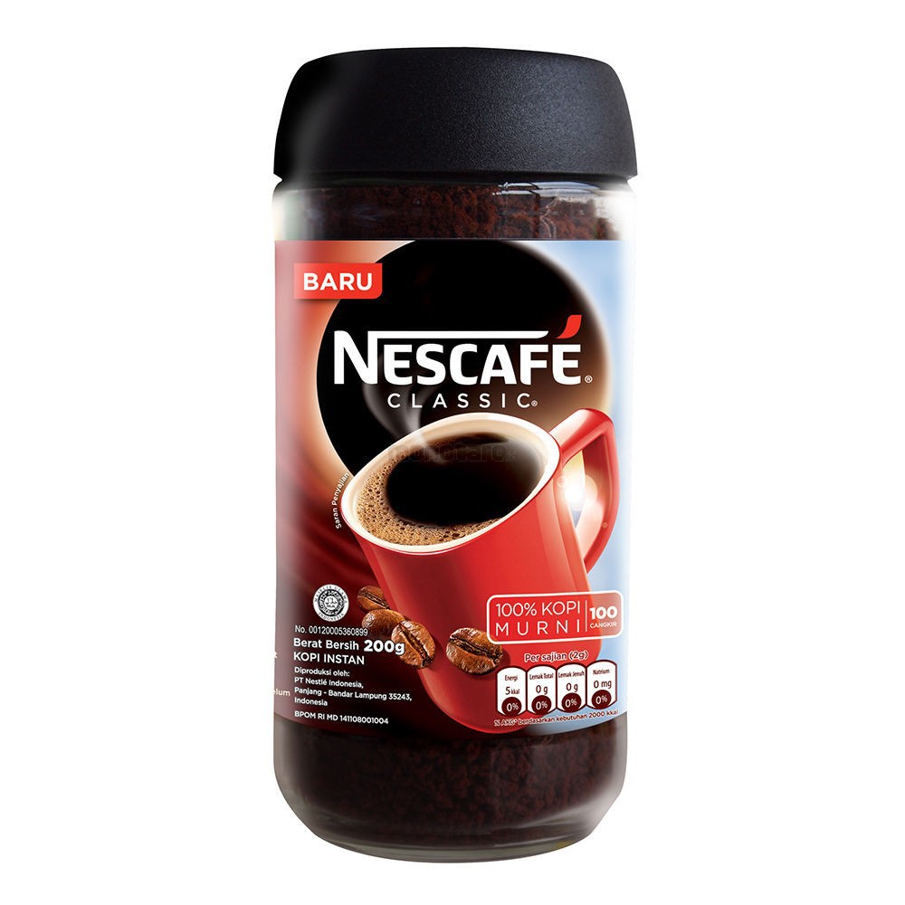 

Nescafe Classic Kopi Bubuk 200gr Jar Botol