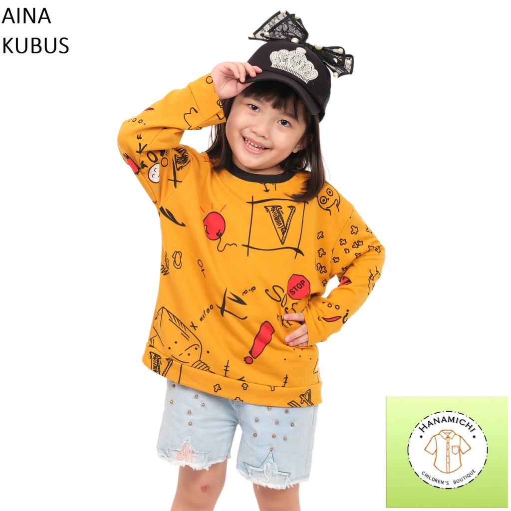 Hanamichi AINA Sweater Anak Lengan Panjang Full Print