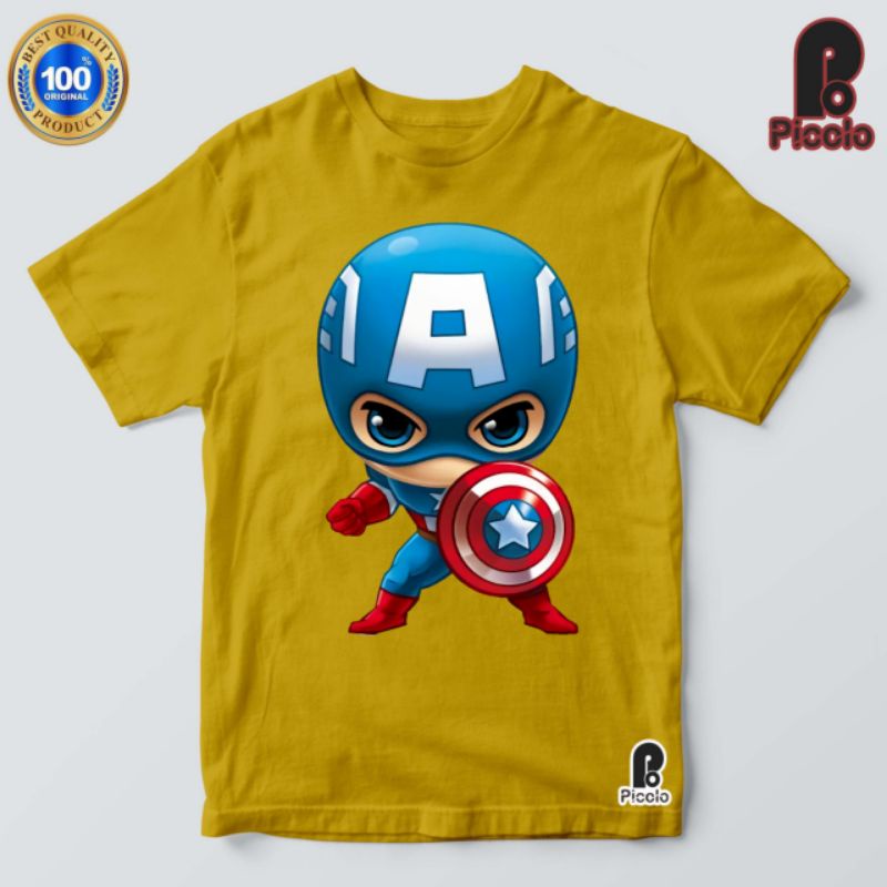 BAJU KAOS ANAK CAPTEN AMERIKA MARVELBAHAN PREMIUM