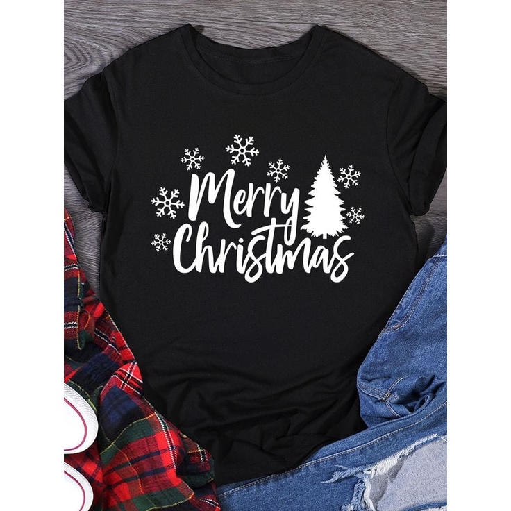 MYSTIQUE.ID-BAJU KAOS NATAL MERRY CHRISTMAS T-SHIRT LUCU DAN AESTHETIC