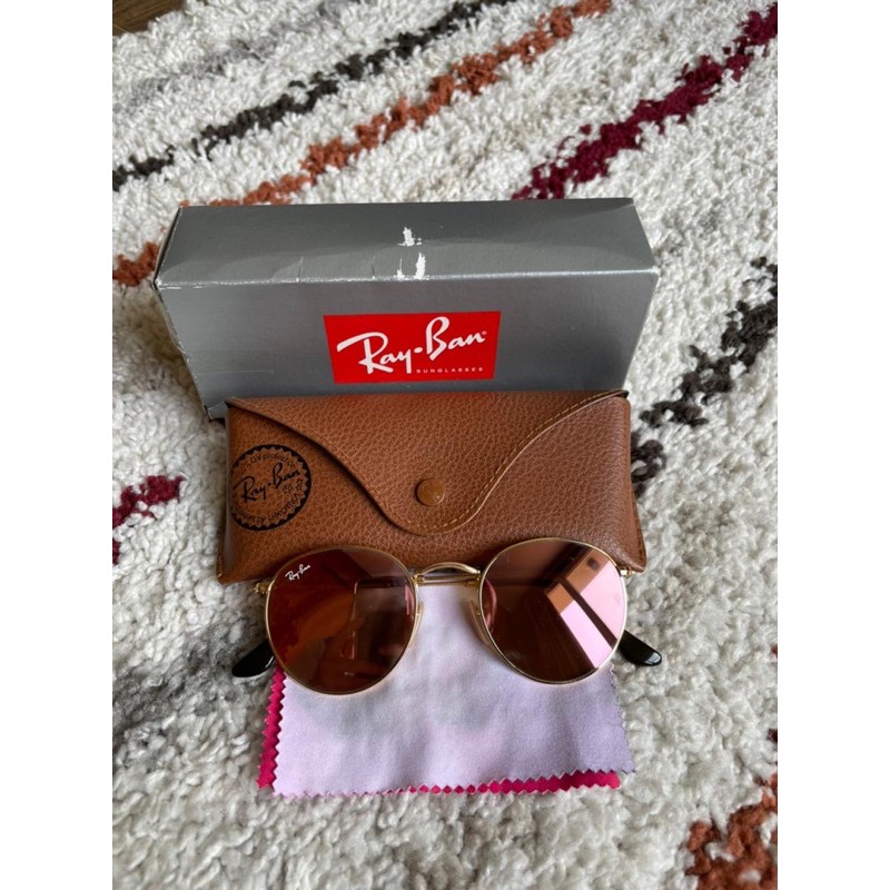 Original Ray Ban Round Aviator Pink