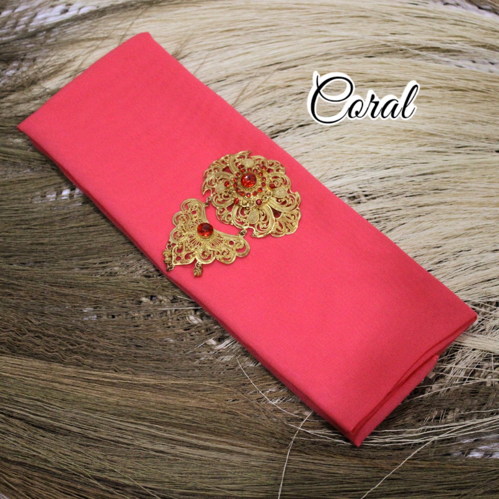 Selendang Sifon Hycon | Selendang Bali | Senteng-Coral