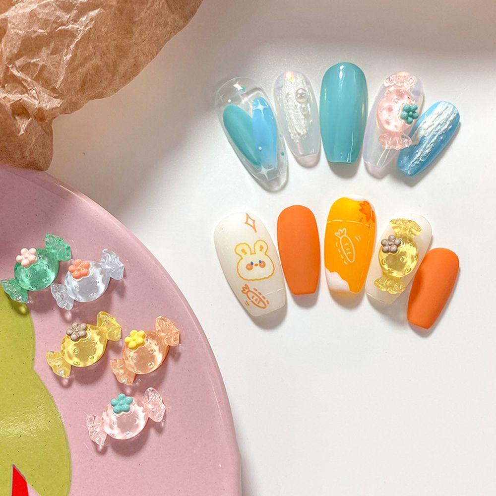 Mxbeauty Candy Nail Art Perhiasan Resin Kecil Segar Lucu Indah Tembus Jepang DIY Alat Nail Art