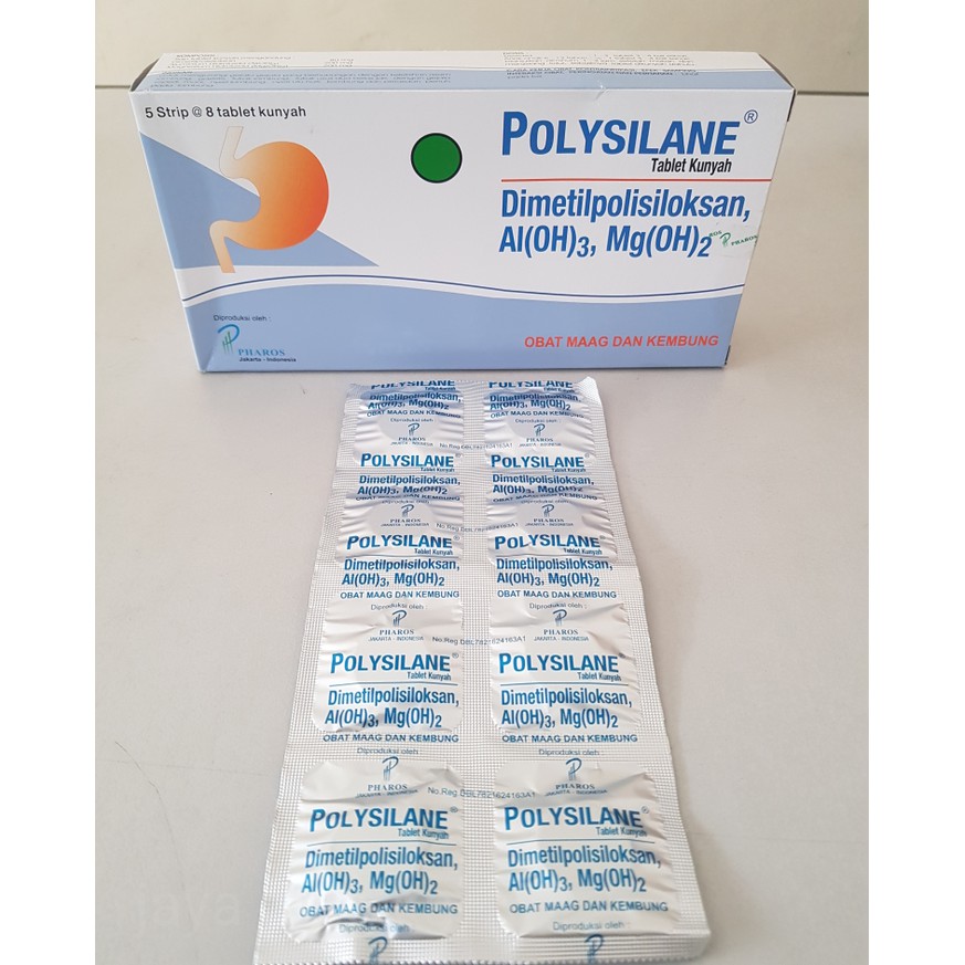 Polysilane tab obat lambung strip