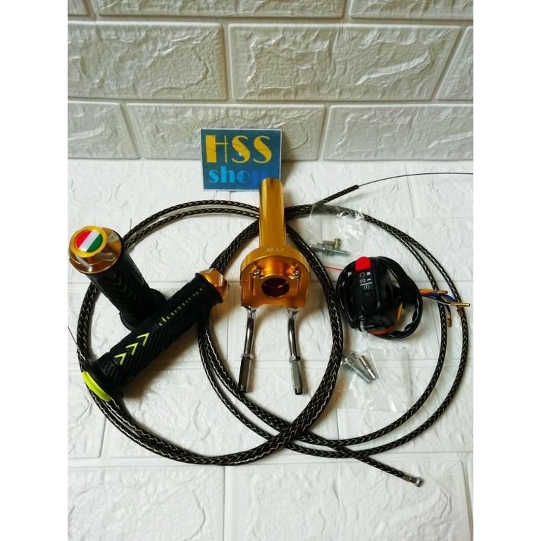 Gas Spontan 2 Kabel + Saklar + Handgrip + 2 Kabel Gas = Vixion 155, CB 150 R, Nmax 155, Pcx 150 - 16
