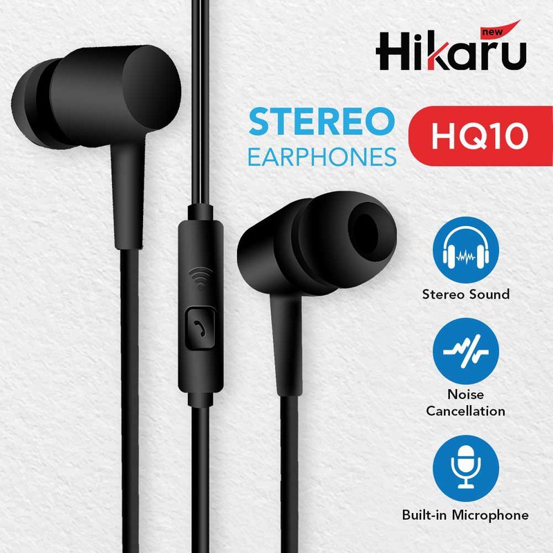 EARPHONES HEADSET HIKARU STEREO HQ10